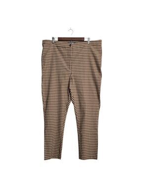 Modcloth Houndstooth High Rise Tapered Leg Cropped Pants Sz 26